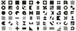 © Quirk Craft Studio - Brutalism abstract geometric shapes. Vector set of retro y2k minimal graphic icons, logos, design elements