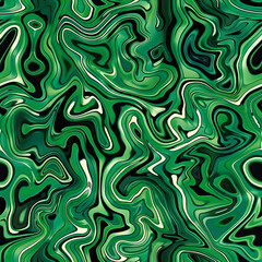 Seamless of abstract bold green liquid fluid