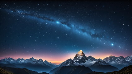 Wall Mural - beautiful night sky with a backdrop of star clusters