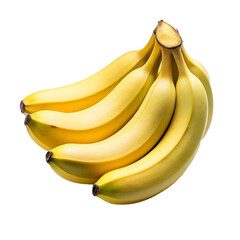 Wall Mural - Bunch of bananas isolated on white background png