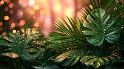 Poster - vibrant plant covered in glistening water droplets, capturing the freshness and serenity of nature in a single frame