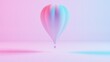 Minimalistic 3D background featuring an airy balloon, evoking a sense of simplicity and lightness.