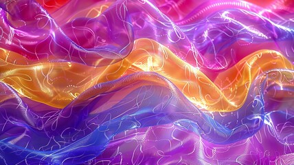 Sticker - gradient wave colorfull backrgound wallpaper