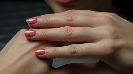 Poster - Close-up of a person's hand with a ring, suitable for various concepts