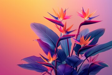 Poster - A stunning arrangement of various flowers, including roses, lilies, and daisies, overflowing from a glass vase, showcasing natures vibrant colors and fragrant scents
