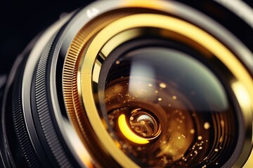 Poster - Detailed close up view of a camera lens, suitable for photography concepts
