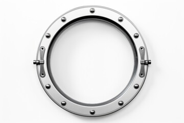 Aufkleber - Metal porthole with rivets, suitable for industrial or nautical themes