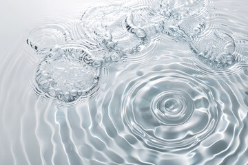 Fototapete - water bubbles are formed as water flows into the sink and creates a mesmerizing pattern