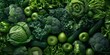 Green vegetables and fruits , green diet , vitamin source , organic and vegetarian , background.