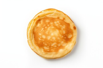 Wall Mural - Close up shot of a pancake on a white surface, perfect for food and breakfast concepts