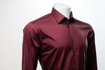 Poster - A white dress shirt displayed on a mannequin. Suitable for fashion or retail concepts
