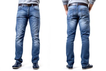 Aufkleber - A pair of men standing side by side. Suitable for business, teamwork, and friendship concepts