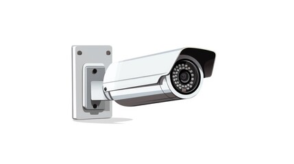 Poster - A security camera mounted on a wall. Suitable for surveillance concepts