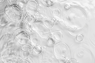 Poster - patterns and movement of water bubbles as they float and swirl in a fluid dance