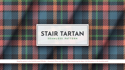 Wall Mural - Seamless Tartan Pattern. Traditional Scottish Texture. Fashionable Fabric. Textile Background