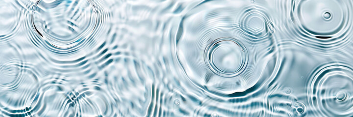 Leinwandbilder - surface of water, revealing mesmerizing circles formed by the intersecting ripples. The image captures the captivating patterns created by natural forces