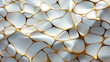 © Sudarshana - Matt gold and white metallic abstract luxury mosaic title texture pattern square grid material map for 3D modeling