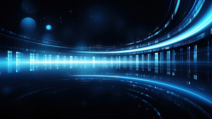 Aufkleber - Vibrant abstract background with glowing neon lines and futuristic design.