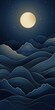 Mountain line art background, luxury Blue wallpaper design for cover, invitation background