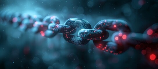 Poster - A mesmerizing screenshot captures the vibrant glow of a red dotted chain, evoking a sense of playfulness and wonder within a sea of ethereal bubbles and warm light