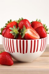 Canvas Print - strawberries in a bowl