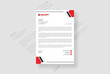 Minimal professional Clean and corporate company letterhead template design