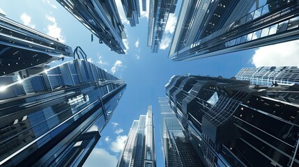 Leinwandbilder - A futuristic cityscape rendered in immersive 3D realism.