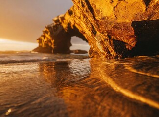 Poster - Macro photography of rocky beach