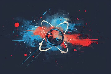 Wall Mural - uranium atom poster