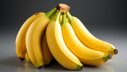 Canvas Print - Fresh, ripe banana a healthy, sweet, tropical snack generated by AI