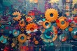 © Pixlab11 - A vibrant abstract composition of overlapping gears and circuits, symbolizing the complex technical aspects of SEO, with a clear pathway leading to a search engine results page