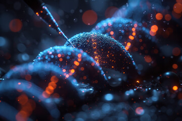 Poster - automated gene editing technology targeting specific sequences for precise modifications. concept of