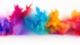 Fototapeta Londyn - Colorful powder bursts create stunning visual spectacles in photos