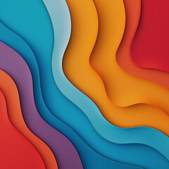 Poster - an abstract colorful background created with layered paper cut is a visually captivating art form. i