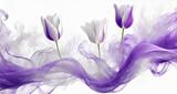 Fototapeta Tulipany - Abstrakcyjna tapeta dym i tulipany