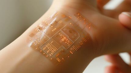 Envision the possibilities of augmentation with microchip circuit implemented in a human hand