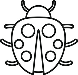 Poster - Antenna wings insect icon outline vector. Smile summer. Sheet baby creature