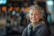 © Noelia - portrait of elderly woman in a gym
