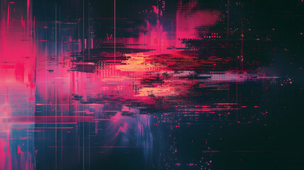 Wall Mural - glitch art distortion texture background