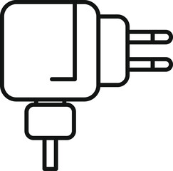 Canvas Print - Wall charger icon outline vector. Solar panel energy. Heat grid roof module