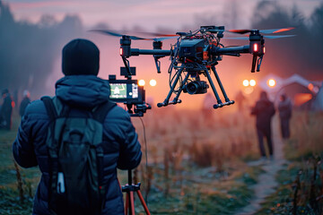 Grabando producciones cinematográficas con un dron profesional