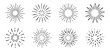 © AnyaLi - Fireworks, star burst doodle set.  Festive fireckrackers, sunburst explosion, Sparkles in sketch style. Hand drawn vector illustration isolated on white background
