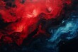 Red and Blue Swirling Tide Painting, Hot Cold Color Contrast, Abstract Art