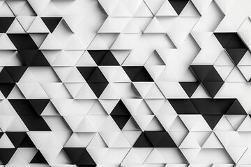 Poster - Clean white and black geometric patterns