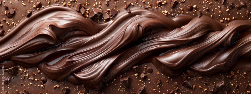 Chocolate background texture brown milk wave liquid cocoa cream swirl ...