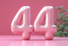 Numeral 44 Forty Four, Date Or Birthday Concept. Background With Selective Focus And Copy Space