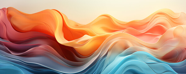 Wall Mural - abstract colorful wave design background