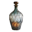  A striking vintage bottle, its unconventional shape standing out, transparent background