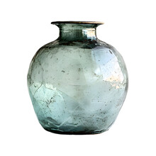  An Antique Glass Container, Its Intriguingly Irregular Design Highlighted, Transparent Background