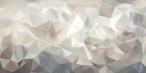 Poster - Gray-white-beige abstract background in the style of low-poly graphics. AI generative.